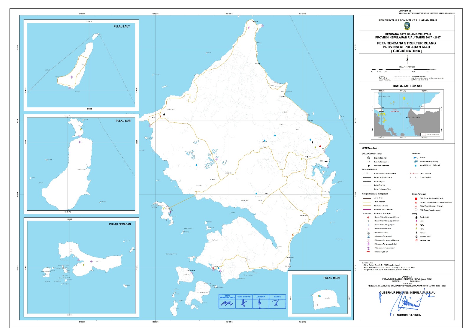 Peta Rencana Struktur Ruang Gugus Natuna
